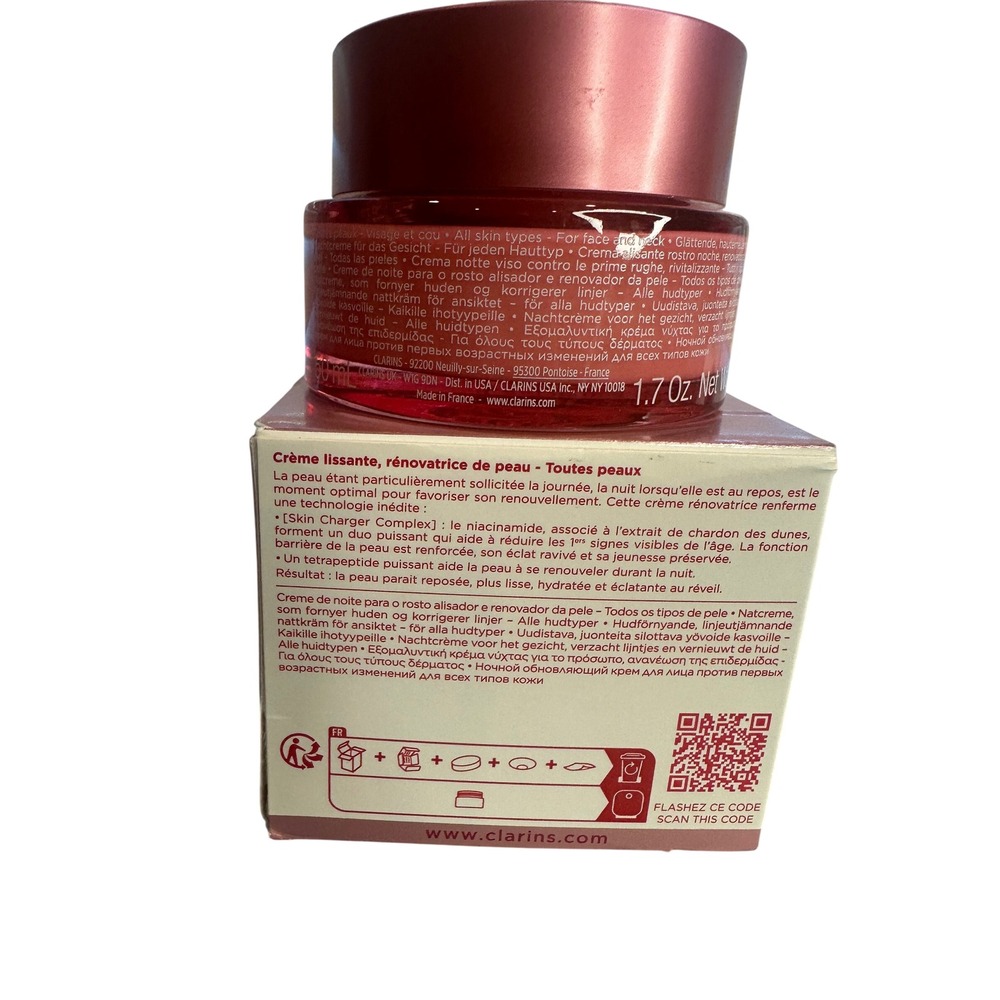 Clarins Multi-Active Nuit Niacinamide Sea Holly Night Cream 50ml 1.7oz New Box - Picture 3 of 6